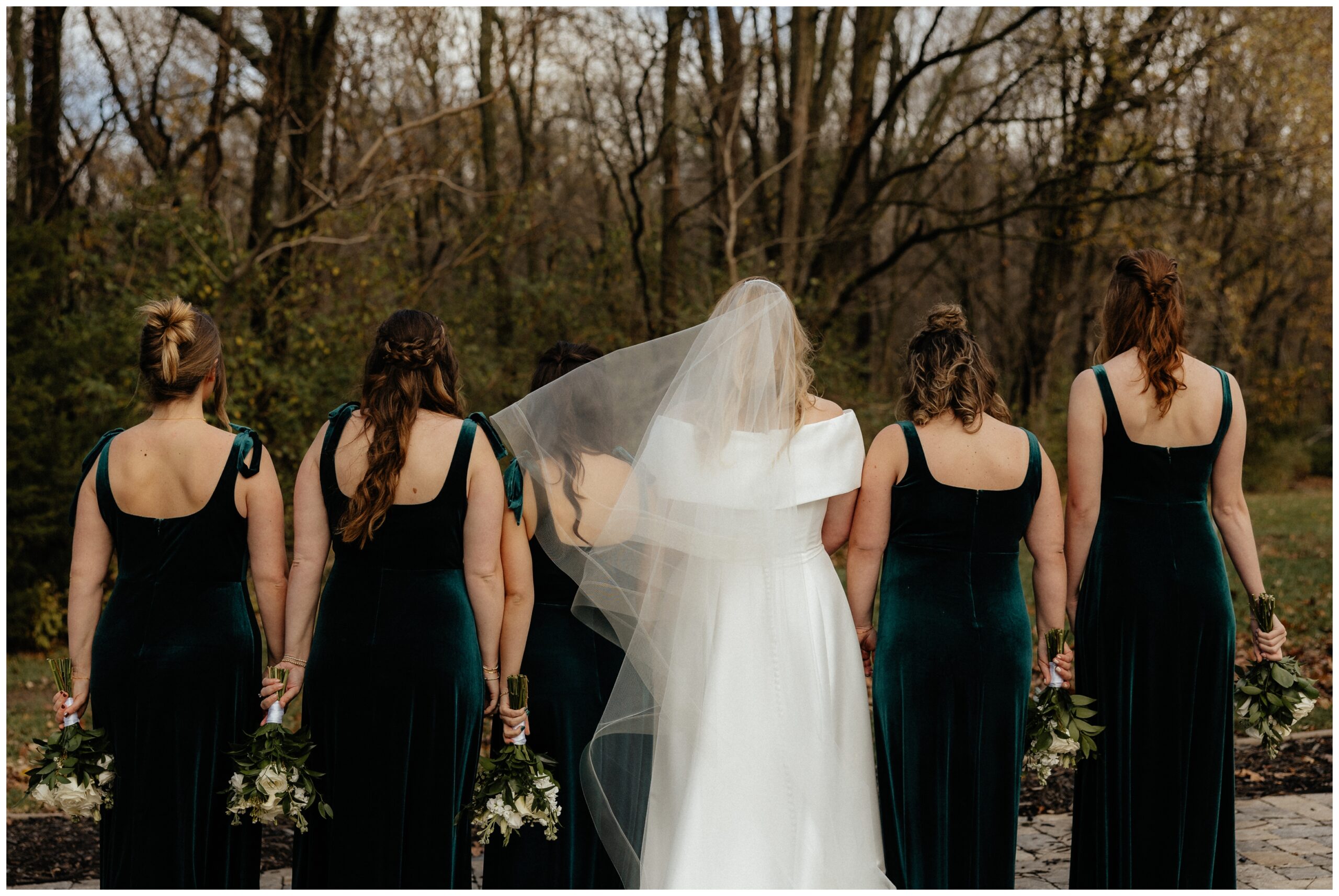 The emerald bridesmaids dresses