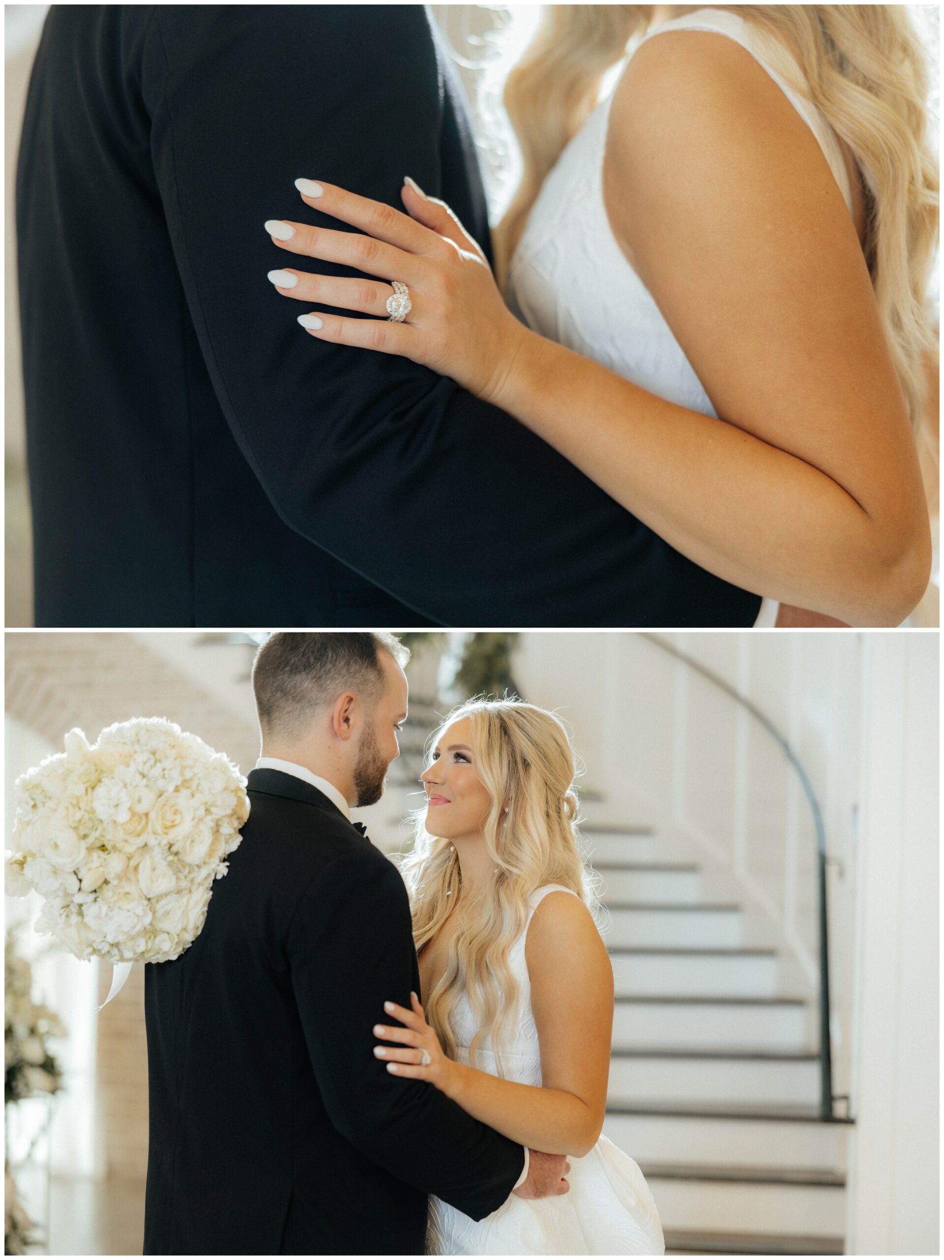 Bride and groom portraits after the first look.