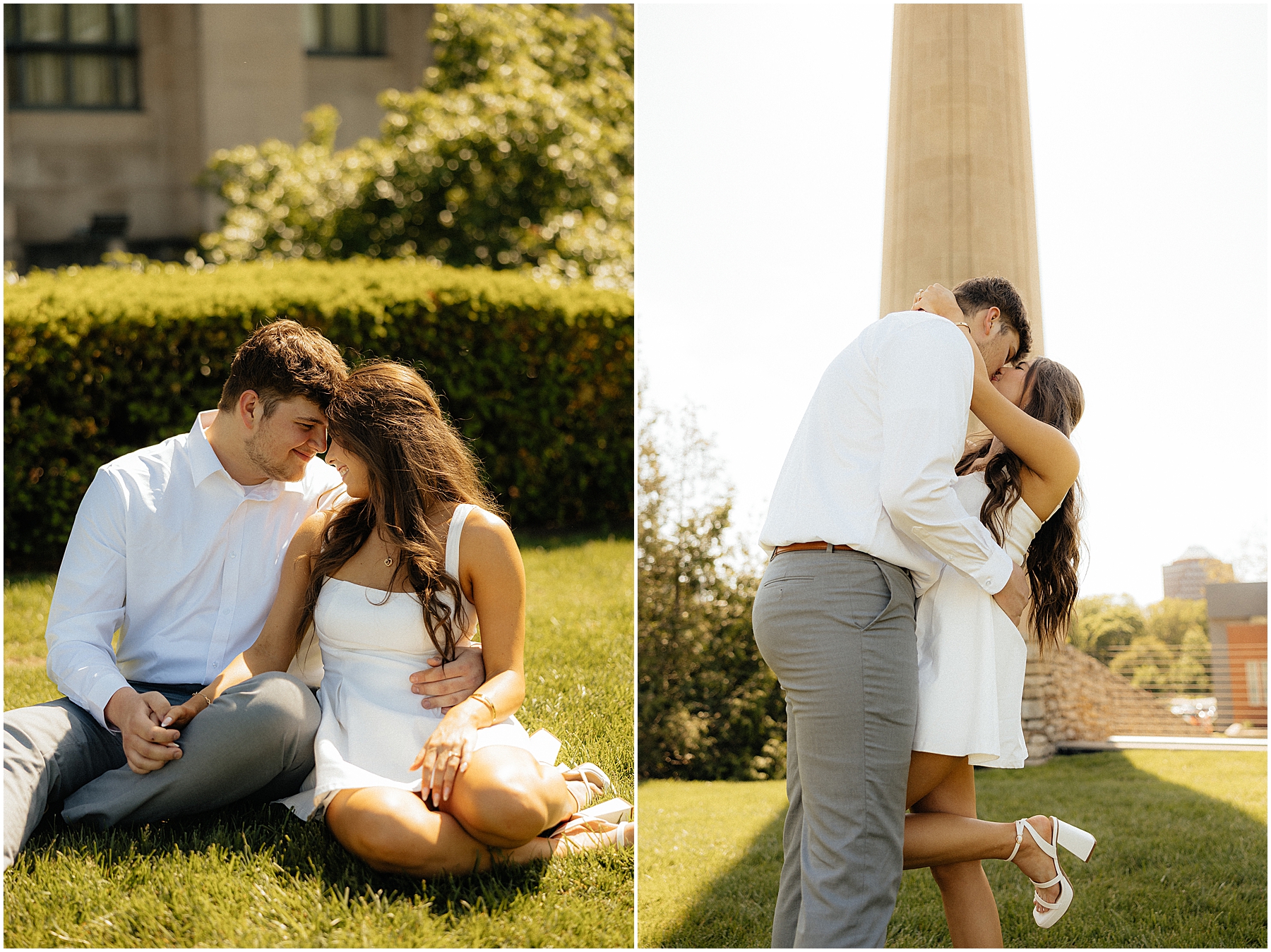 a couple sitting forehead to forehead