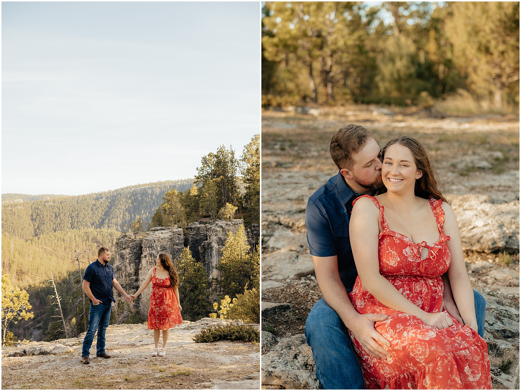 Couple cozying up at Falling Rock