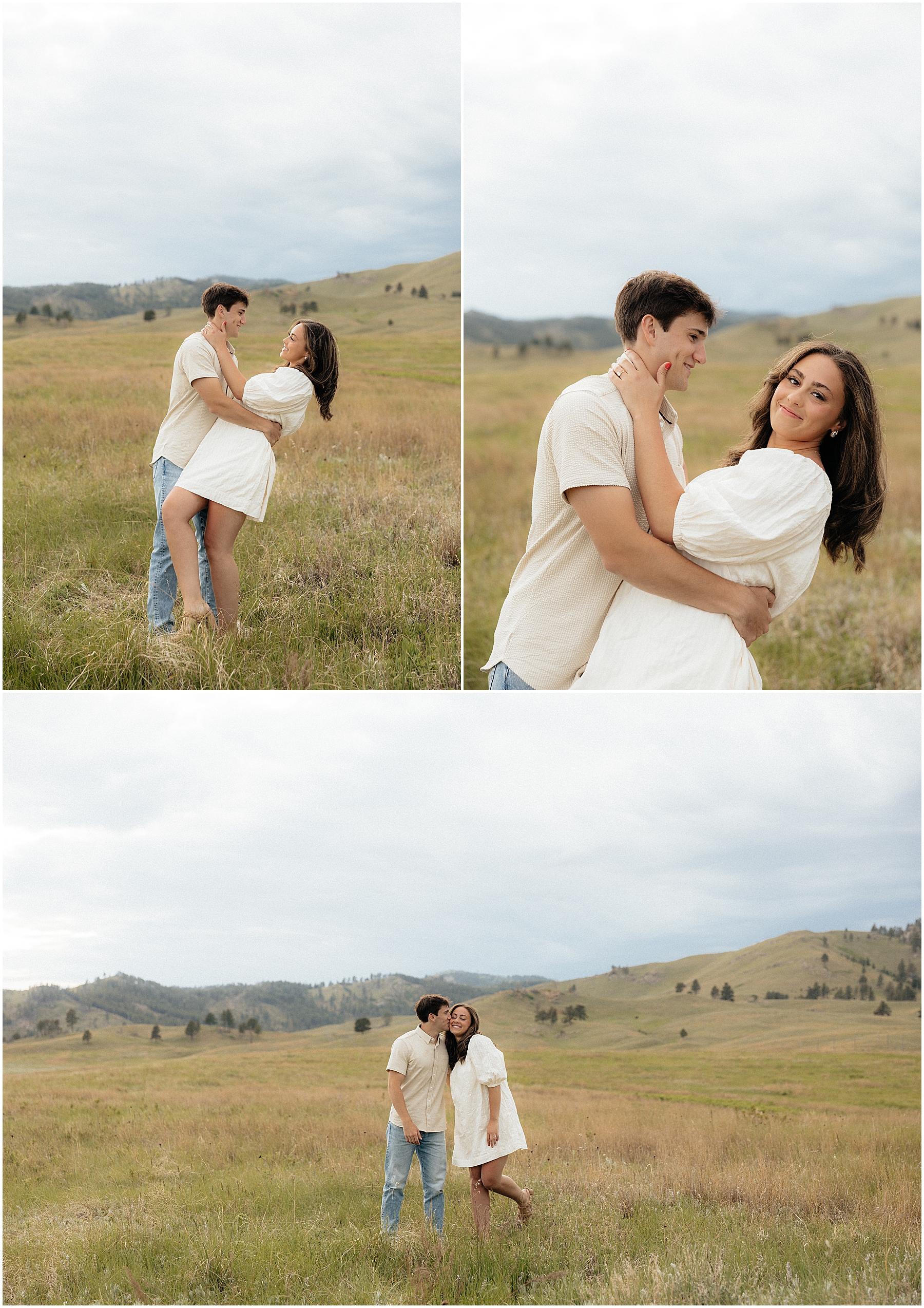 Christian kissing Olivia on the cheek.