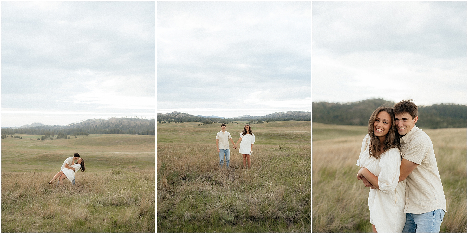 Christian and Olivia standing in front of a mountain.