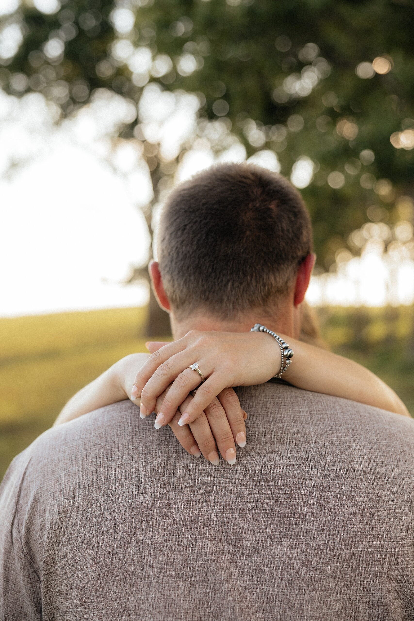 An engagement session with western jewelry.