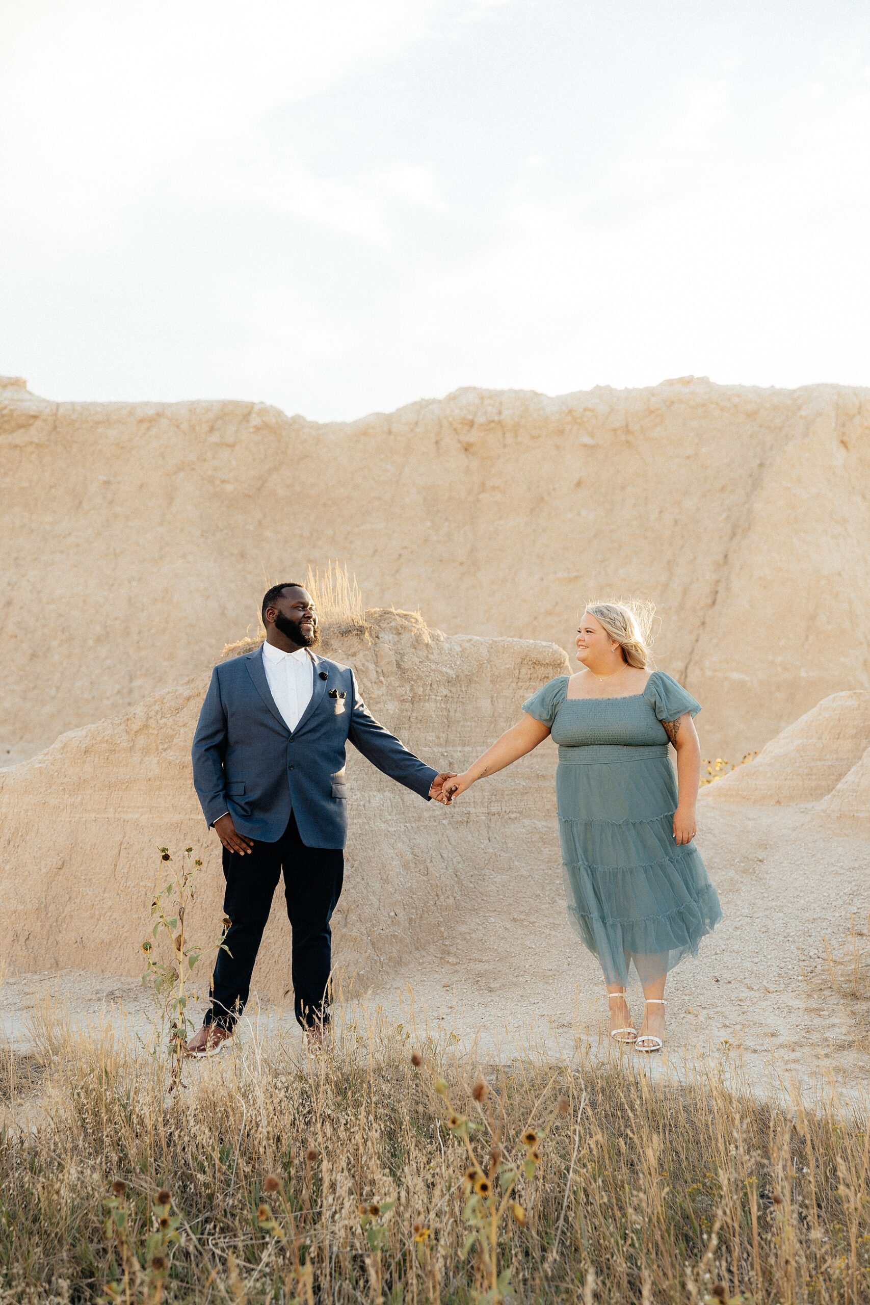 A couple looking at each other near Door Trail.