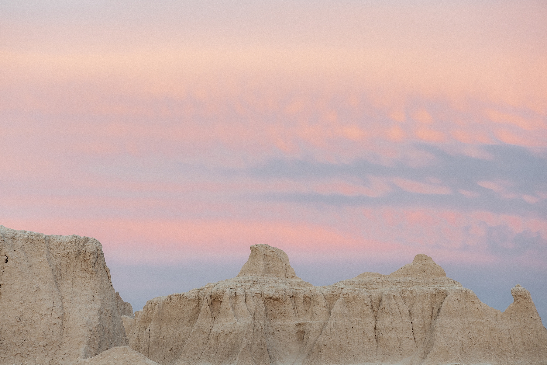 Sunset in the badlands.