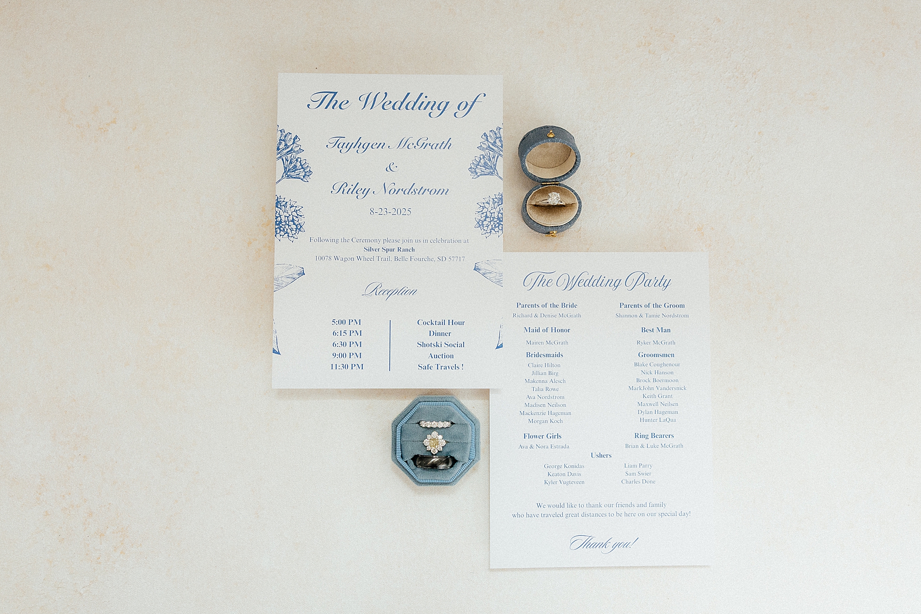 Details at Tayhgen and Rylie's wedding.