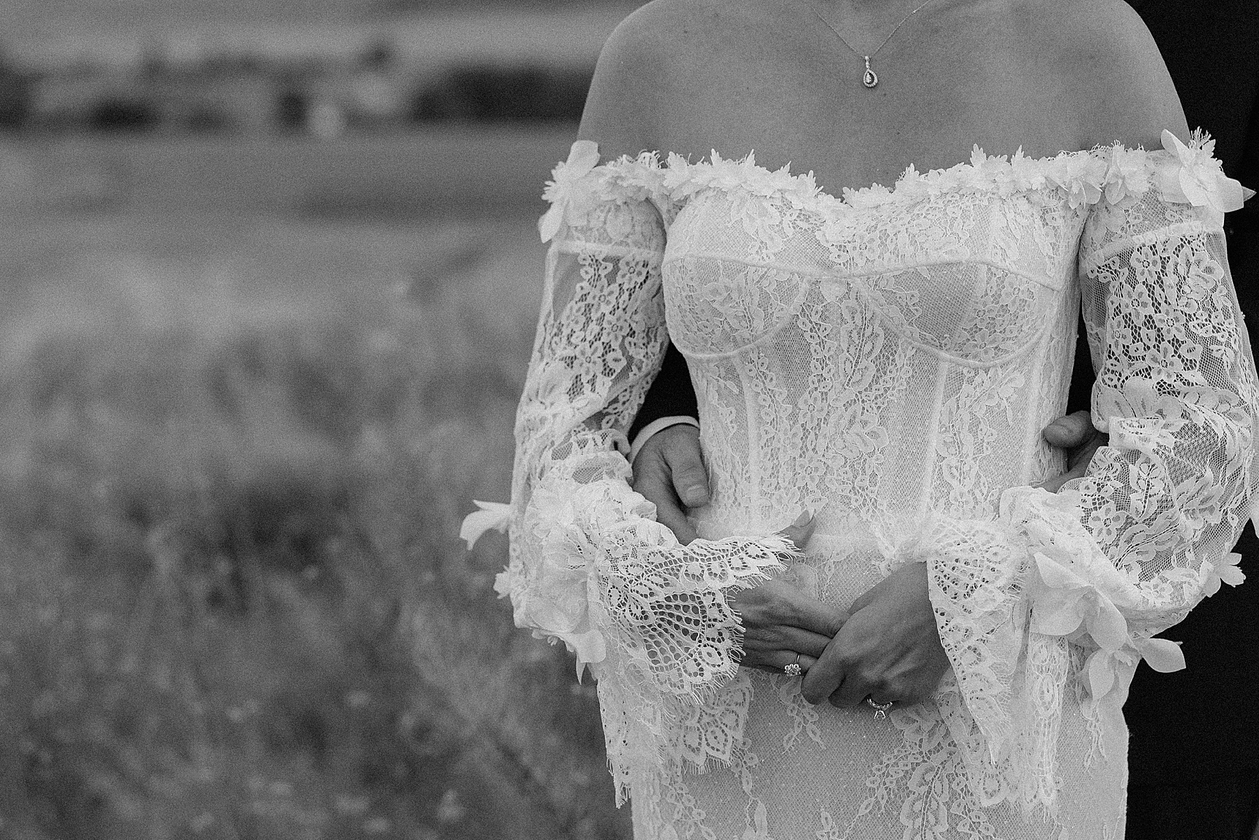 A bride's dress at the Silver Spur Ranch.