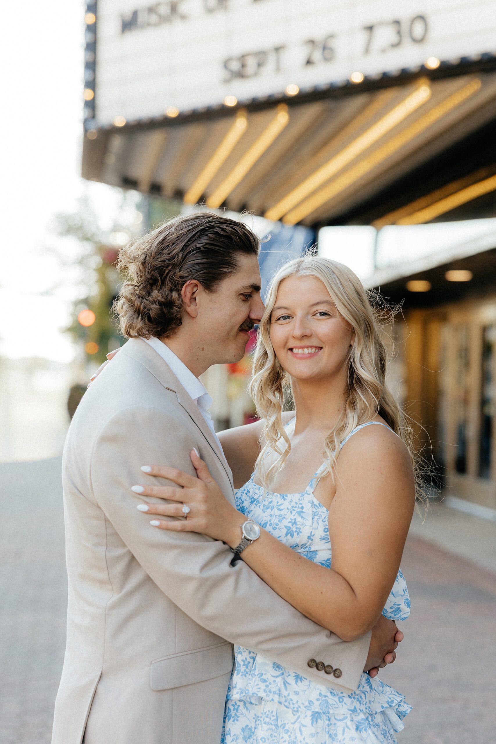 Michael smiling at Karissa.