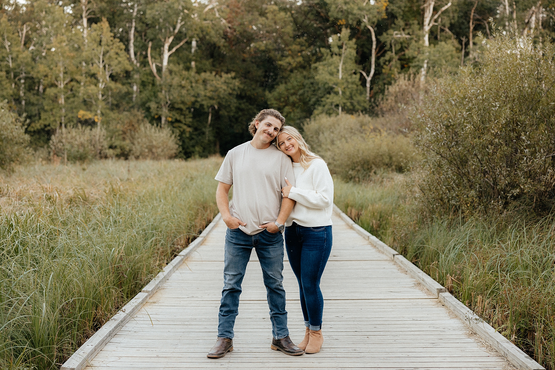 Karissa and Michael smile at the camera.