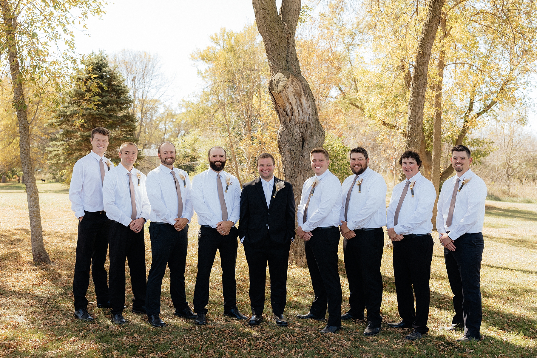 The groom with his groomsmen.