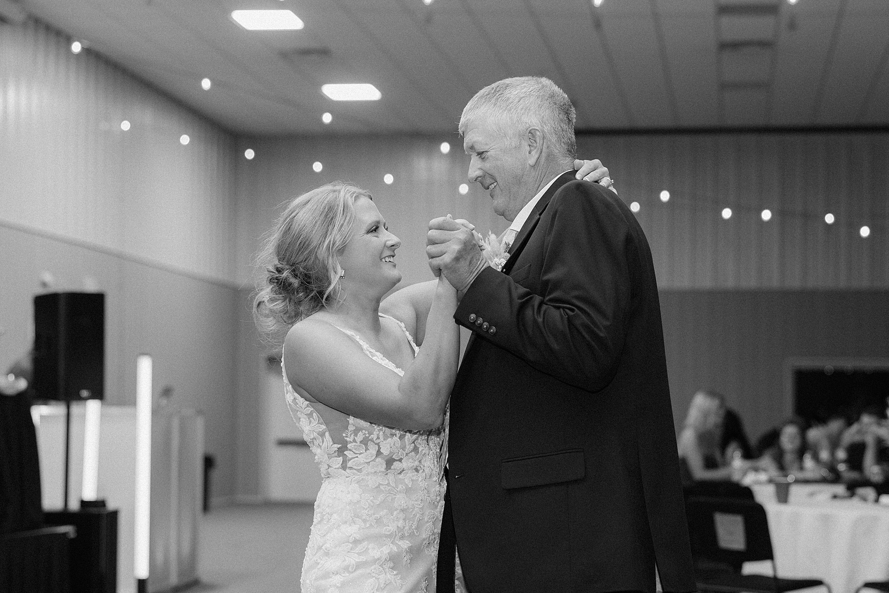 First dance at the reception with the bride and her father