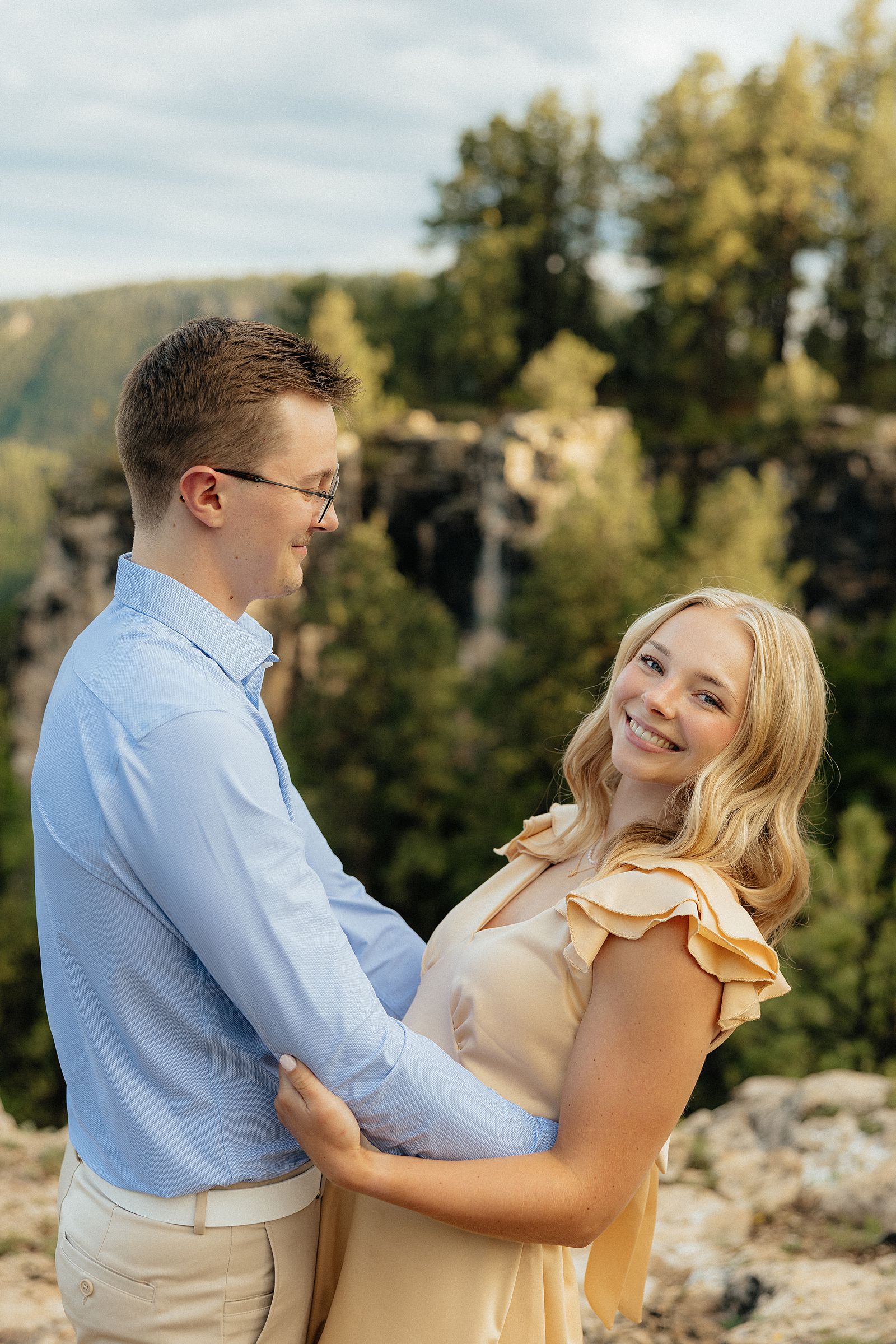 Engagement portraits at Falling Rock.