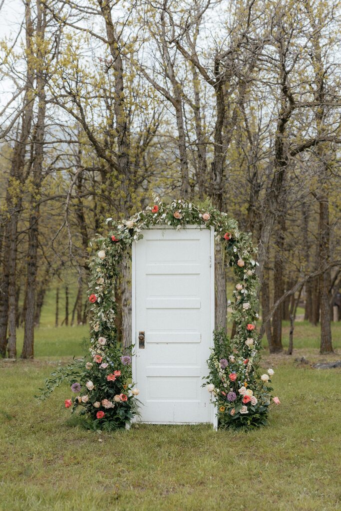 The ceremony site at Muley Hill lodge.