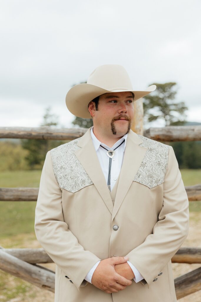 The groom at his wedding.