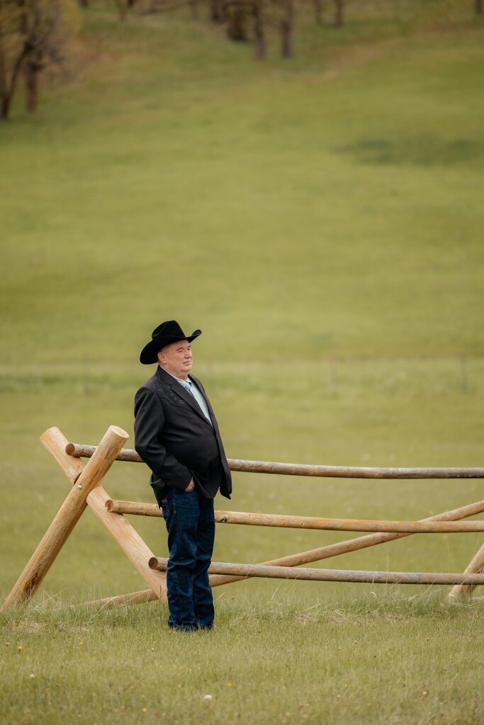 The father of the bride waiting for the bride.