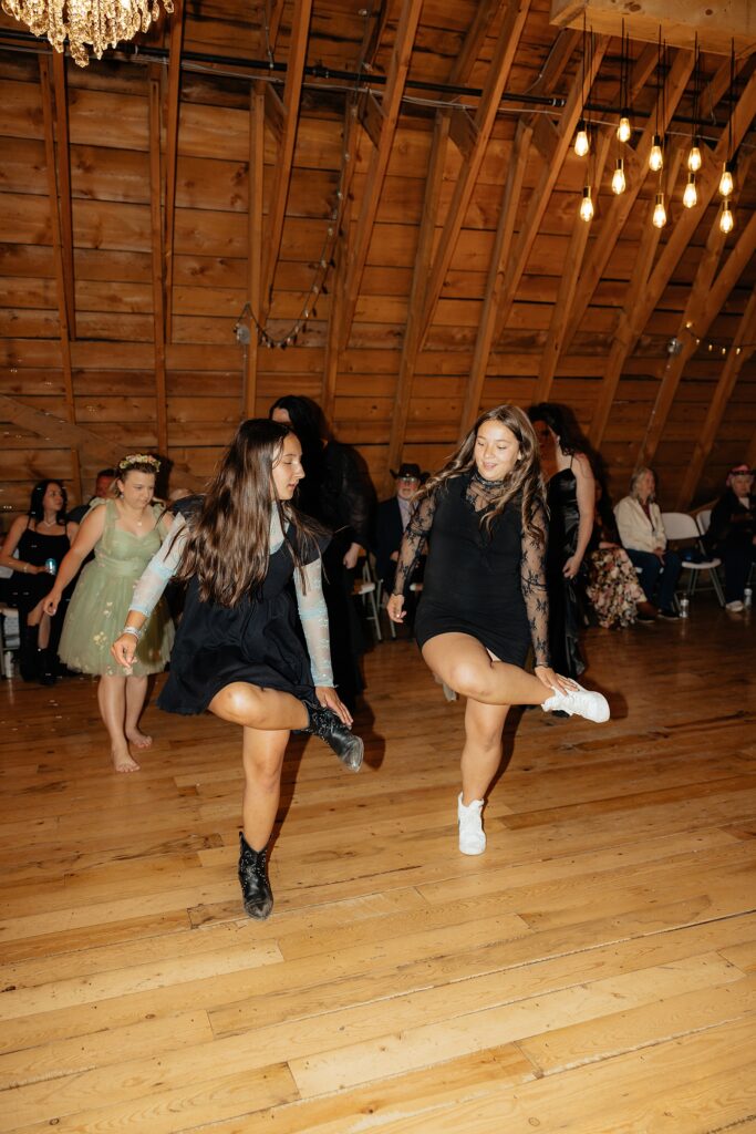 Guests dancing at Muley Hill Lodge.