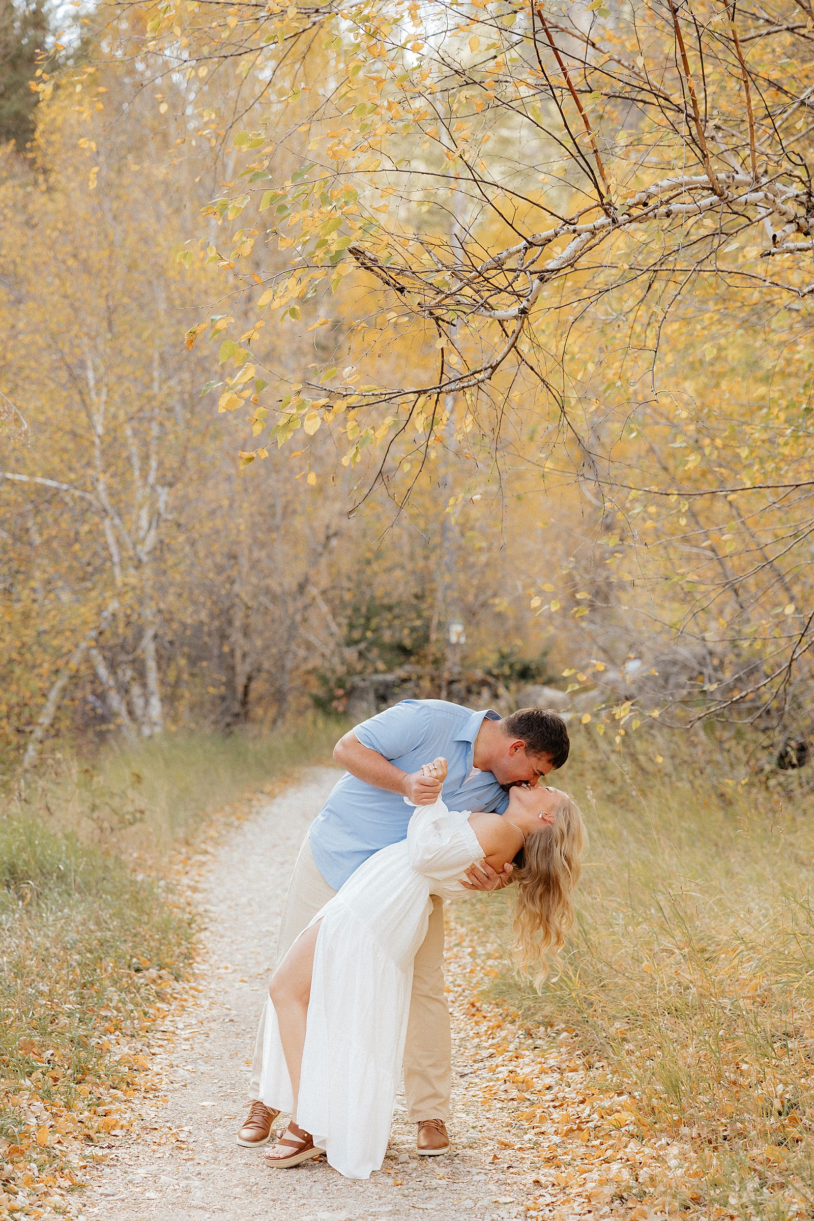 Tanner dipping Paige at the South Dakota engagement.
