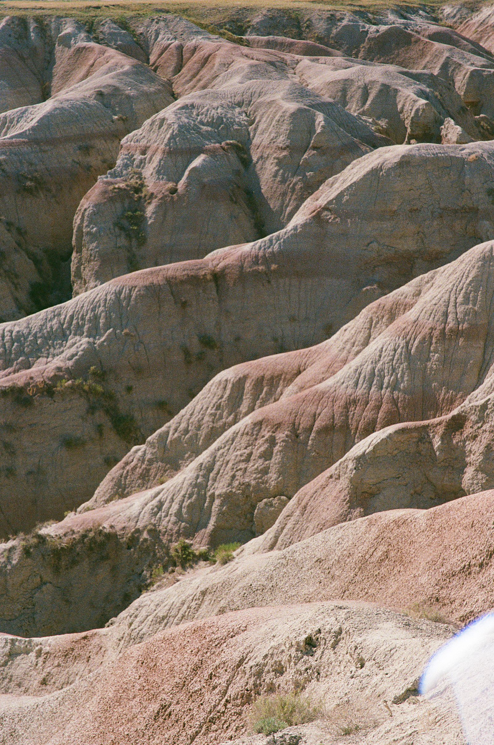 Badlands rock formations captured on film.