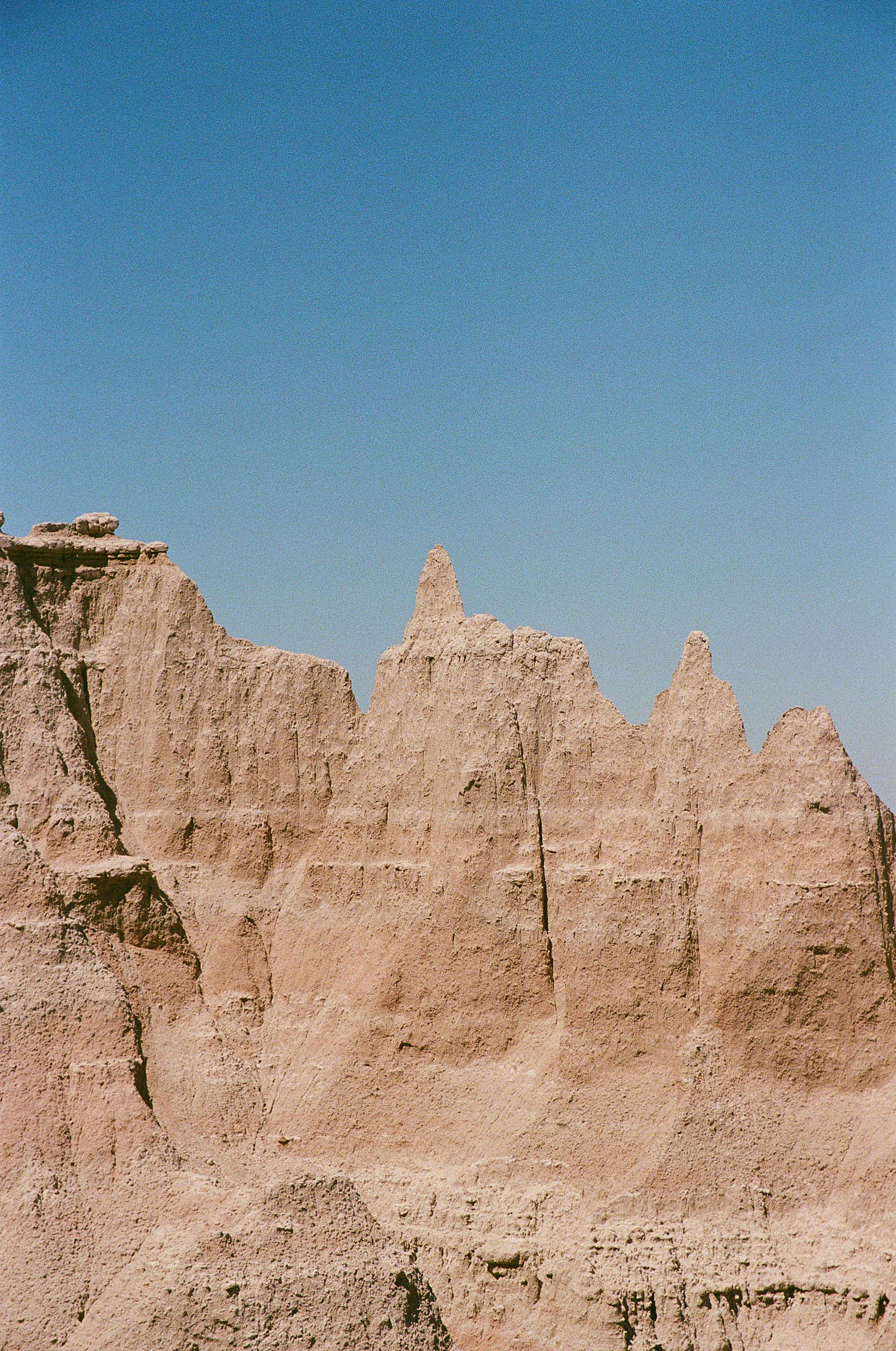 Rock formation at Badlands National Park.