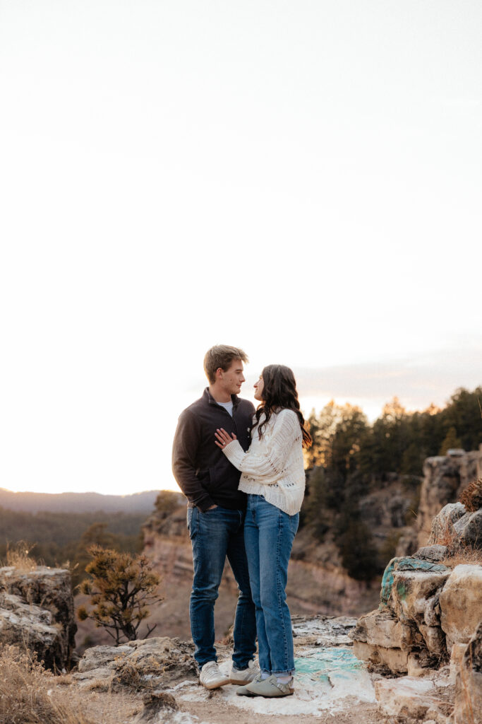 Sam and Savanah looking at each other.