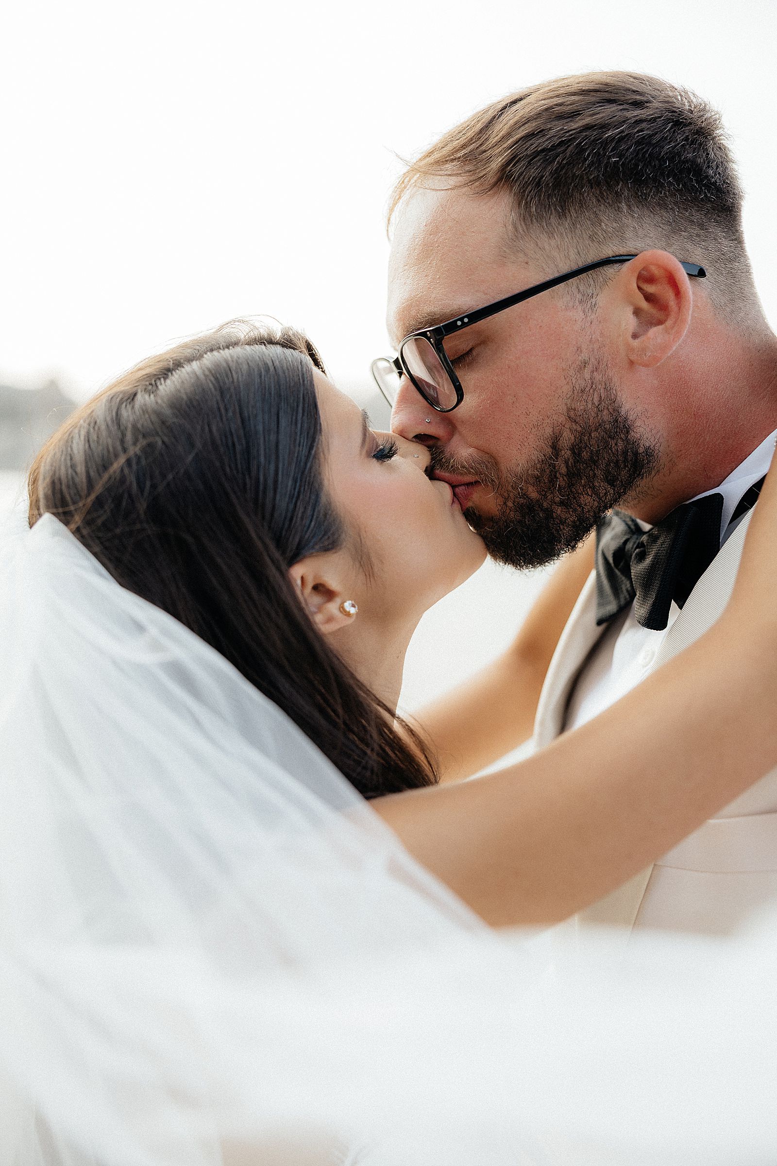 Bride and Groom kissing